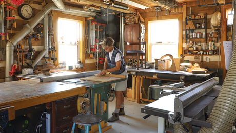 Log cabin woodshop