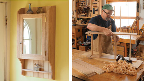 Wall cabinet with simple joinery