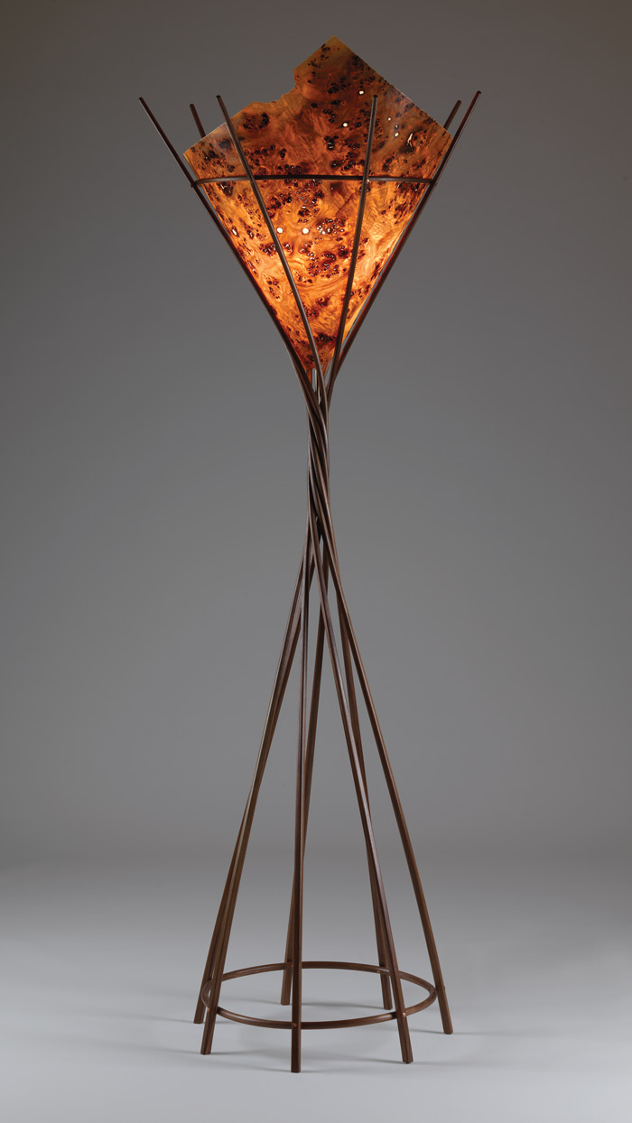 Torchiere with a Twist lamp