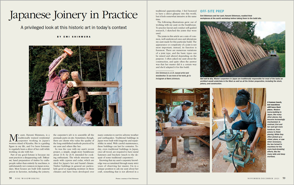 Japanese joinery in practice