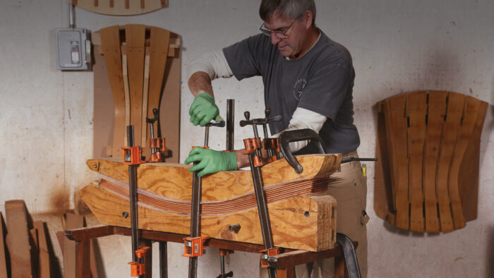 bent lamination to create curved furniture