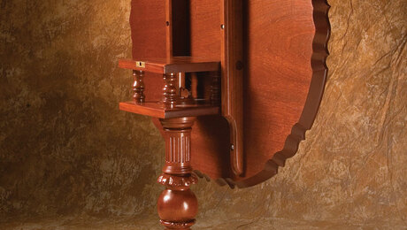 Honduran mahogany tilt-top tea table