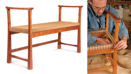 weaving a bench 